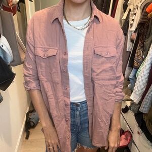 Madewell dusty rose button up